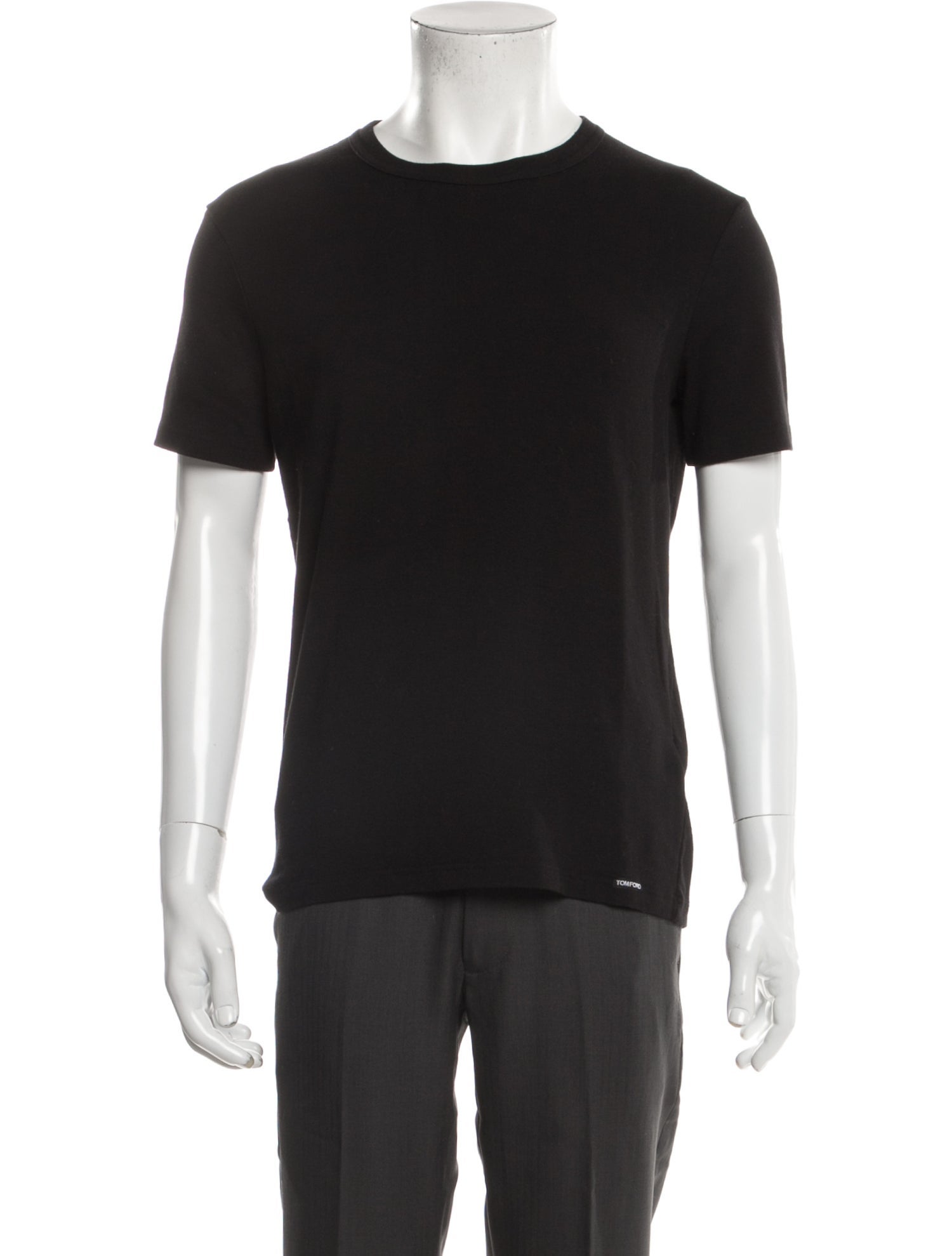 Tom Ford Crew Neck Short Sleeve T-Shirt - Black T-Shirts, Clothing ...