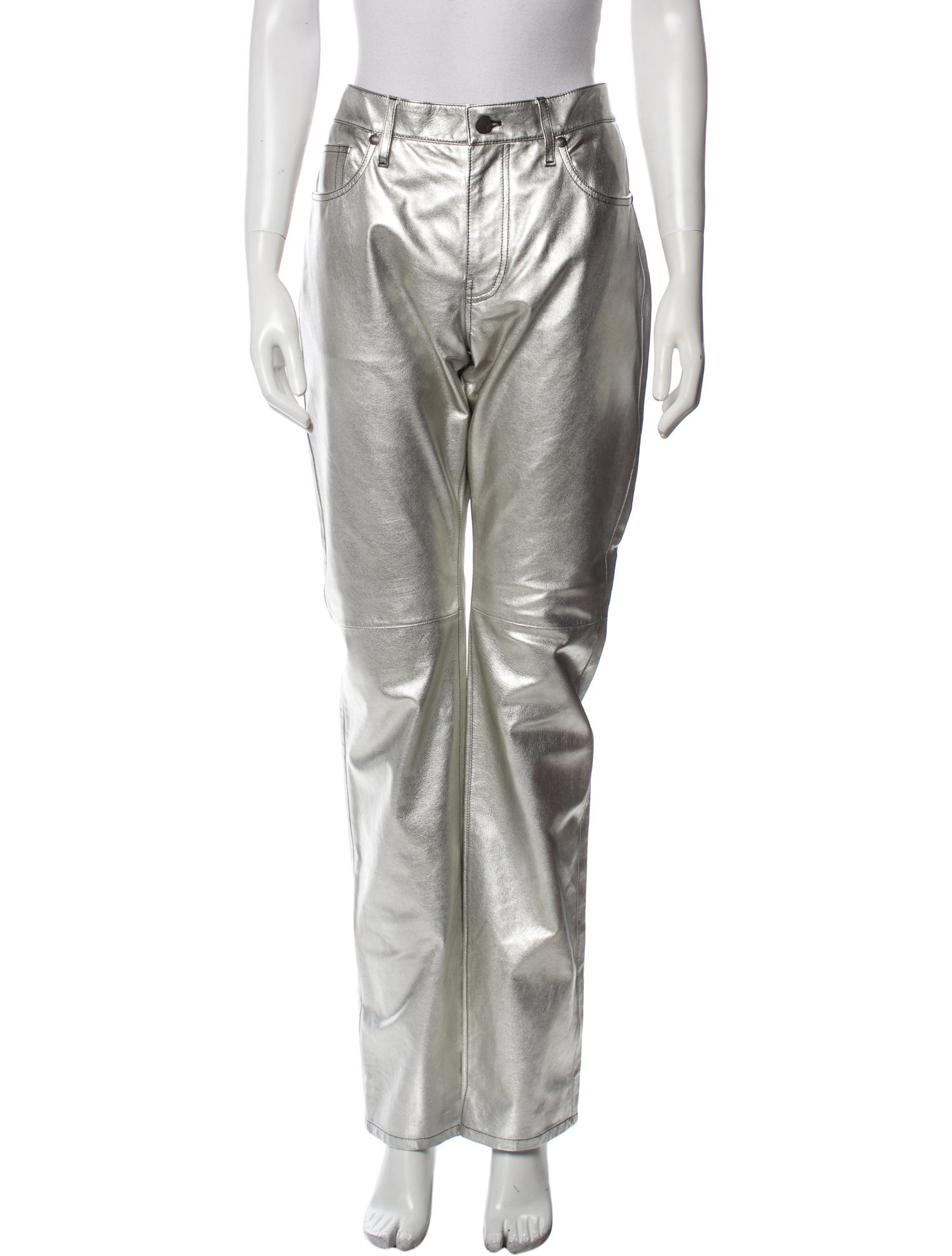 Tom Ford Calf Leather Straight Leg Pants w/ Tags