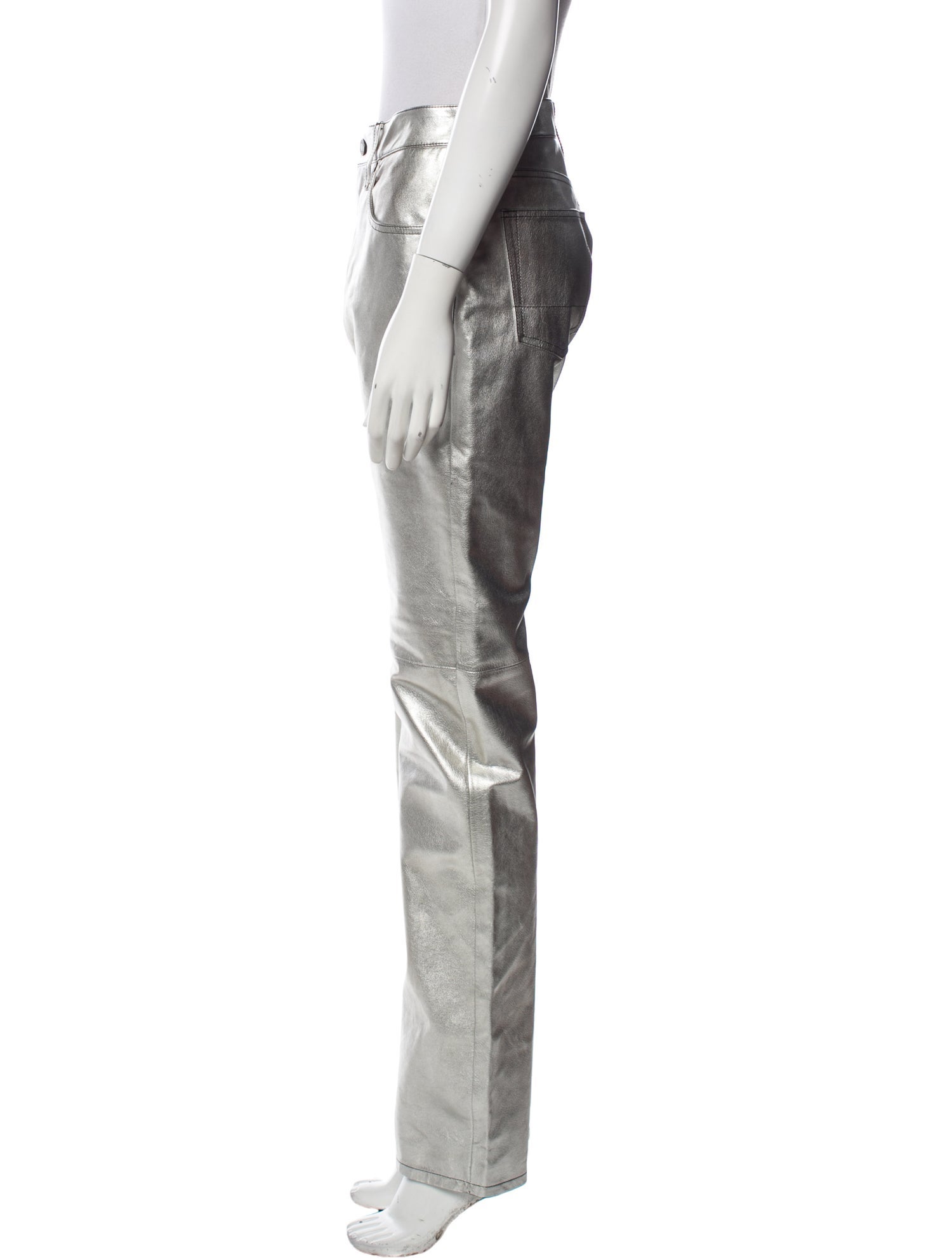 Tom Ford Calf Leather Straight Leg Pants w/ Tags