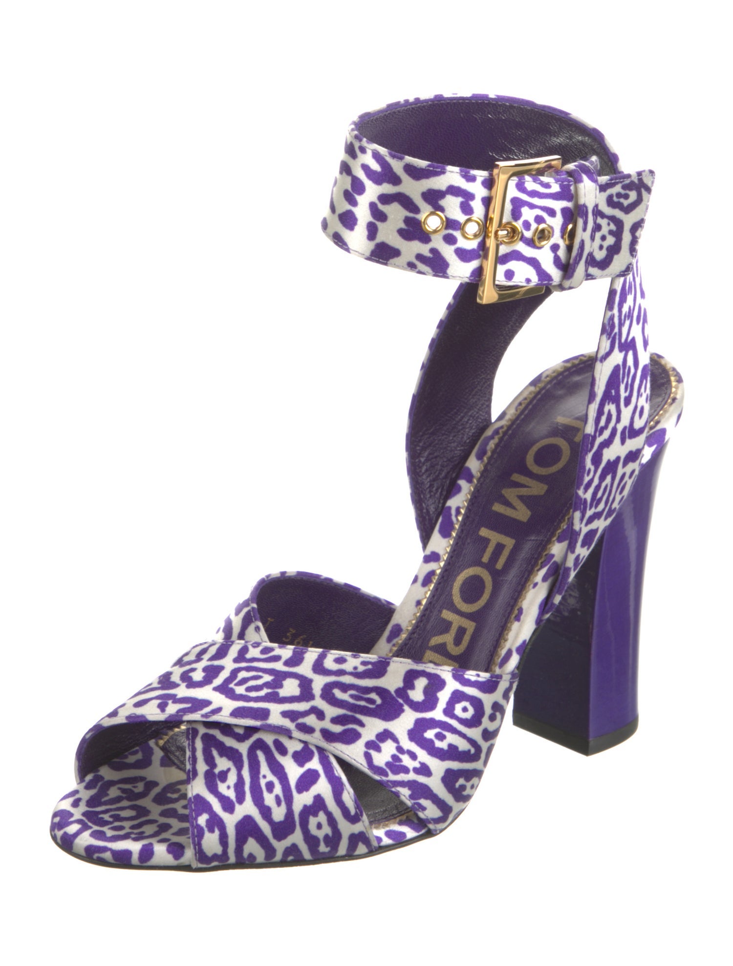Tom Ford Satin Printed Sandals