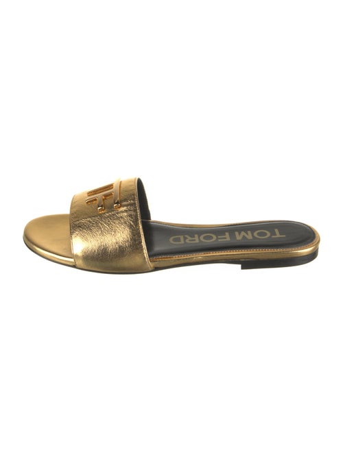 Tom Ford Patent Leather Printed Slides w/ Tags
