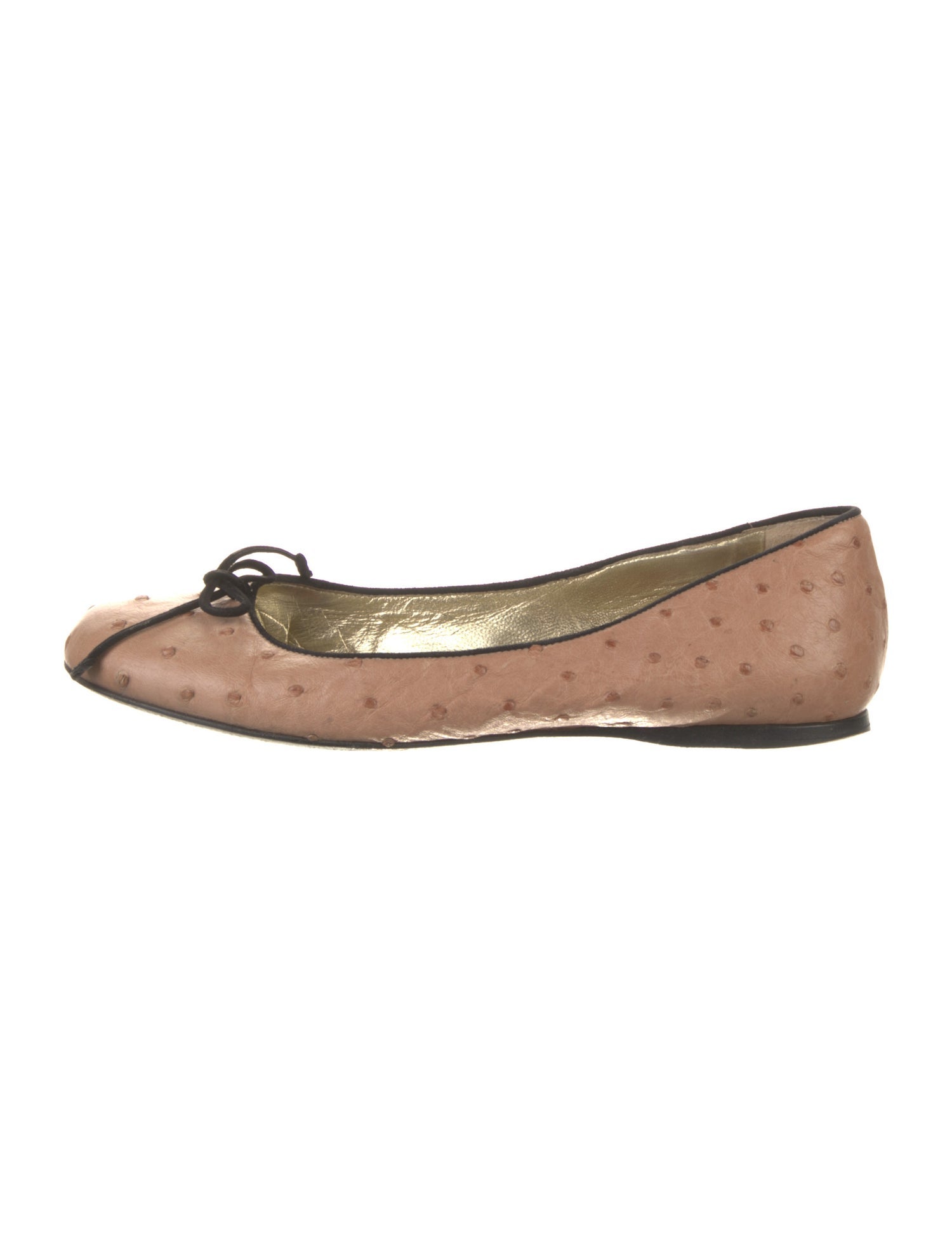 Tom Ford Ostrich Animal Print Ballet Flats Neutrals Flats, Shoes TOM168835 The RealReal