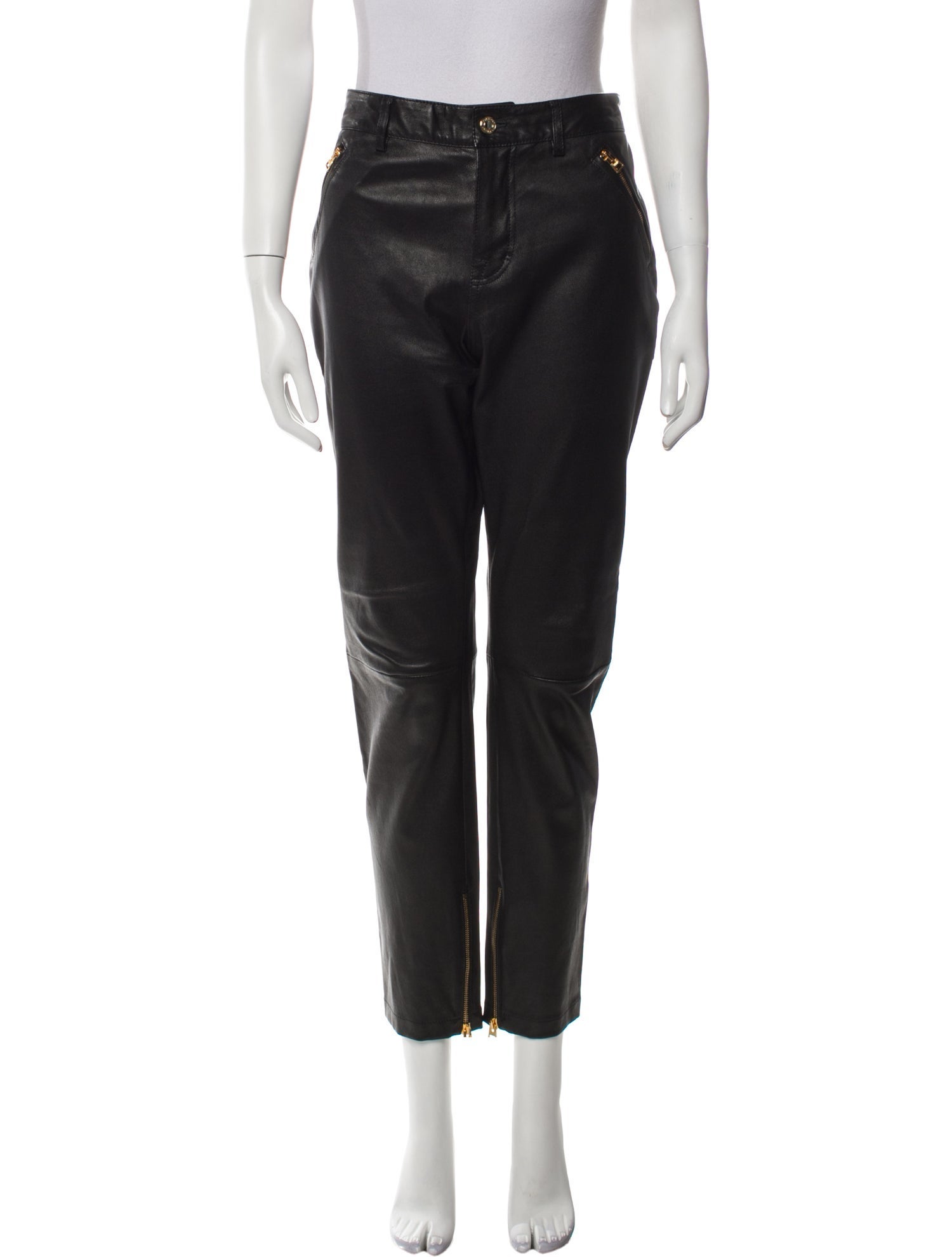 Tom Ford Lamb Leather Straight Leg Pants