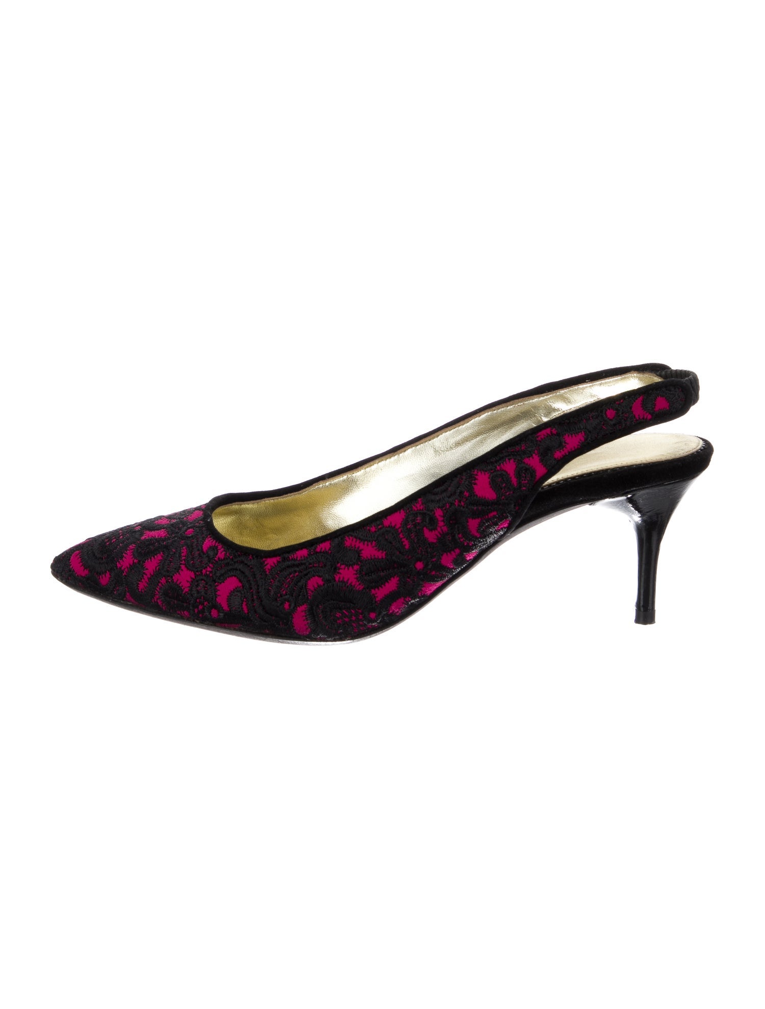 Tom Ford Lace Printed Slingback Pumps
