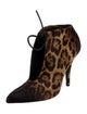 Tom Ford Ponyhair Animal Print Lace-Up Boots
