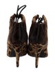 Tom Ford Ponyhair Animal Print Lace-Up Boots