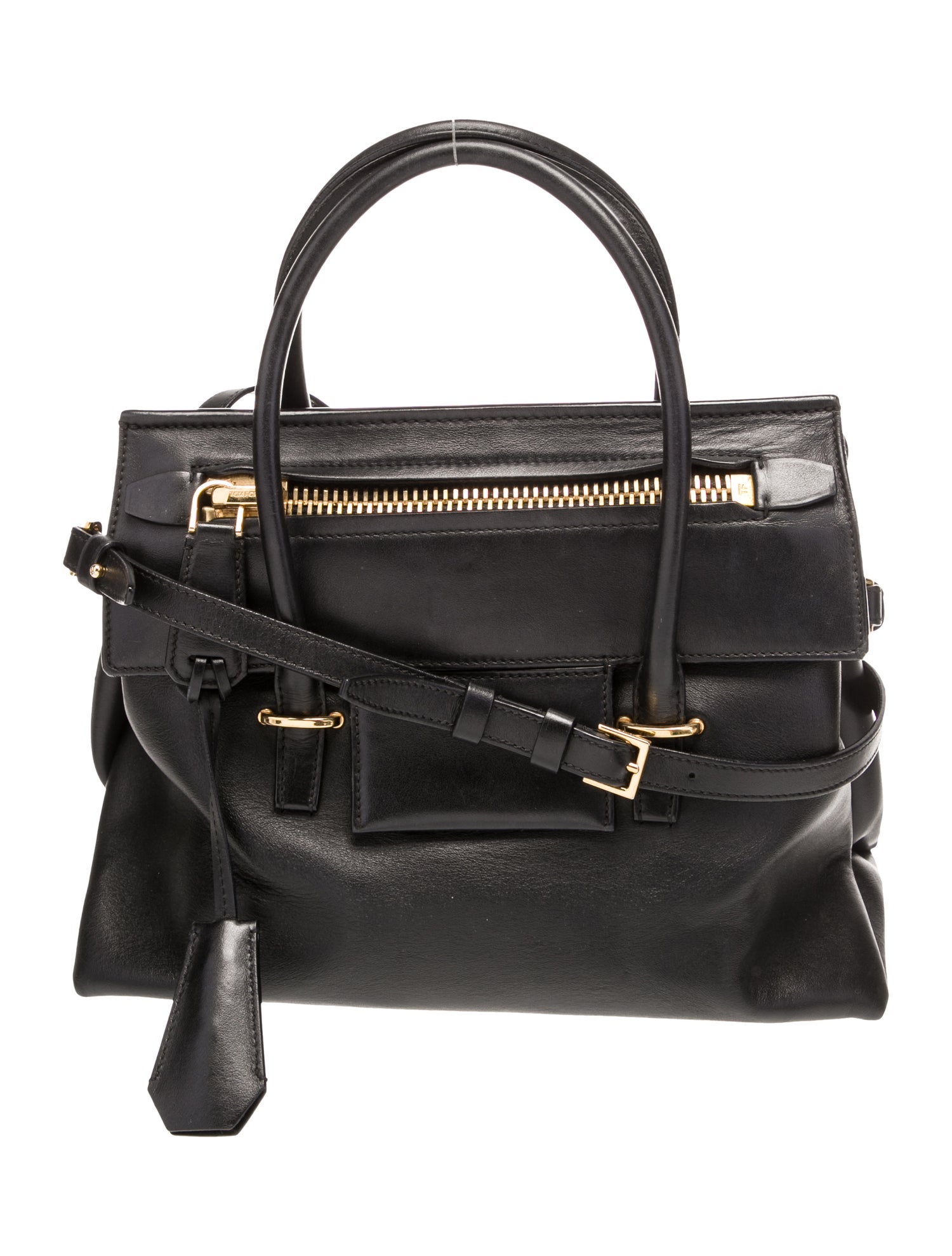 Tom Ford Leather Top Handle Bag