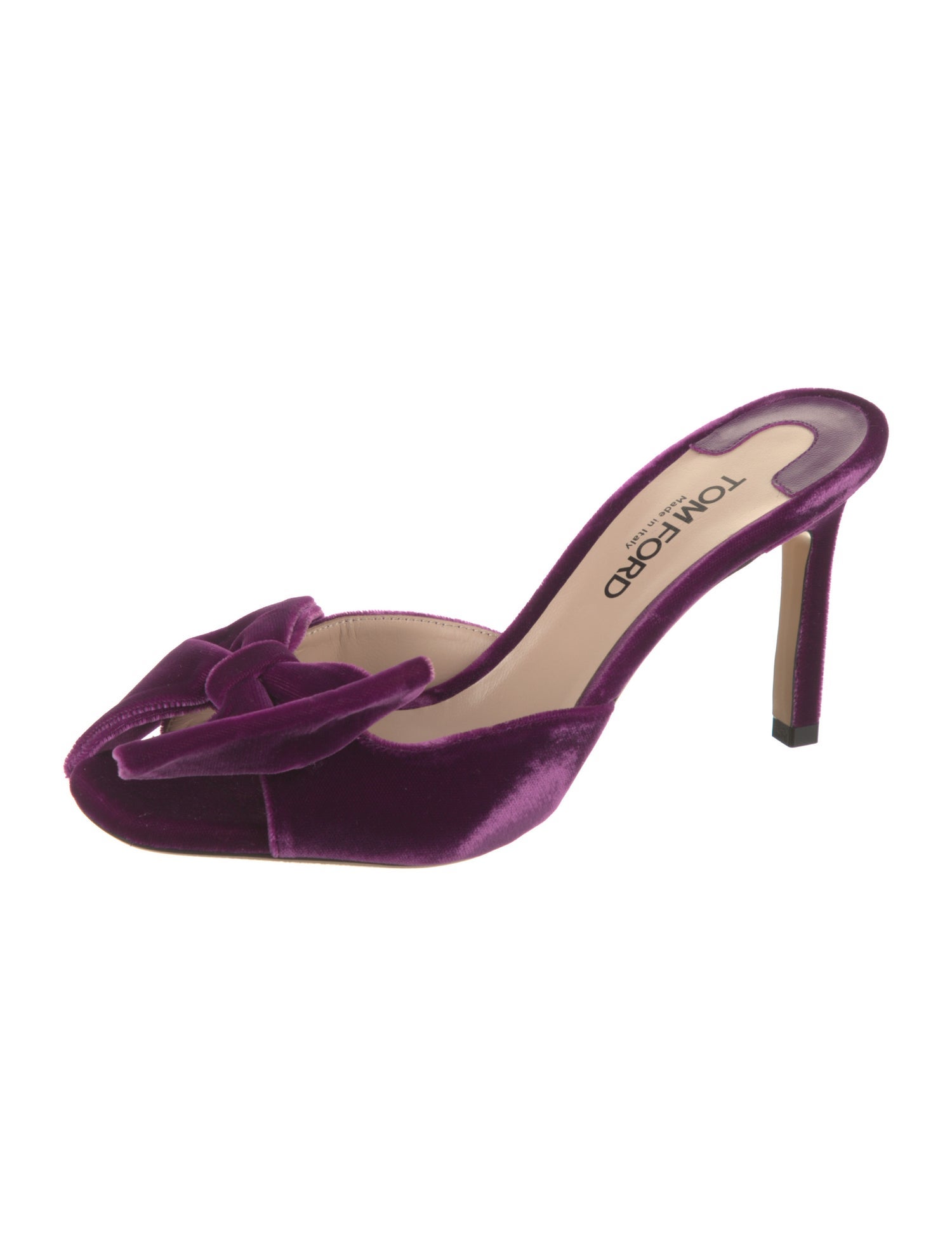 Tom Ford Velvet Bow Accents Slides w/ Tags