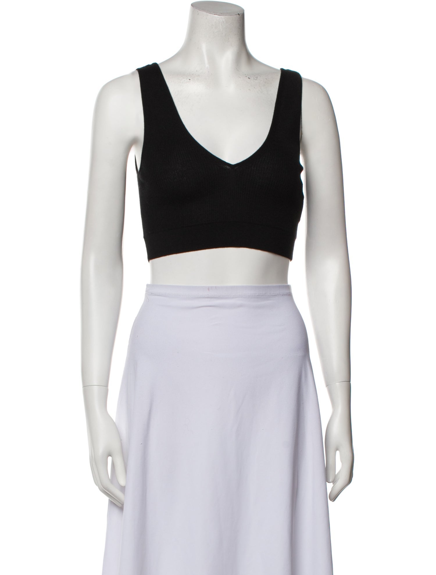 Tom Ford Cashmere Plunge Neckline Crop Top