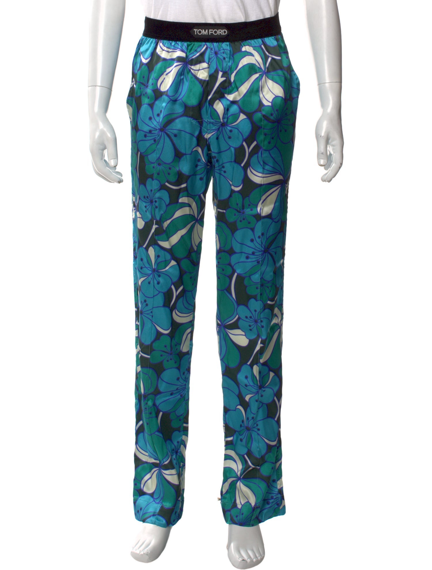 Tom Ford Silk Floral Print Lounge Bottoms w/ Tags