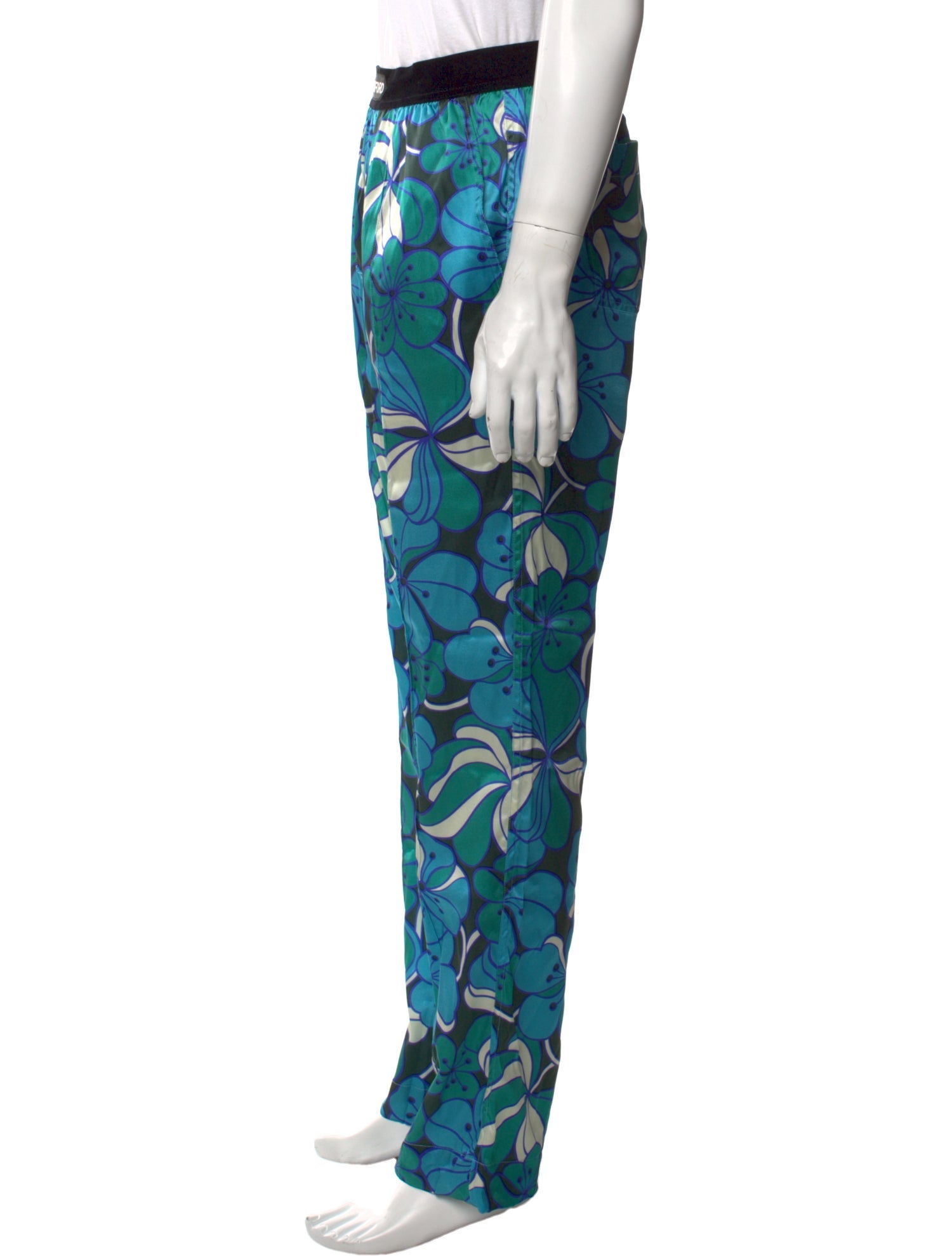 Tom Ford Silk Floral Print Lounge Bottoms w/ Tags
