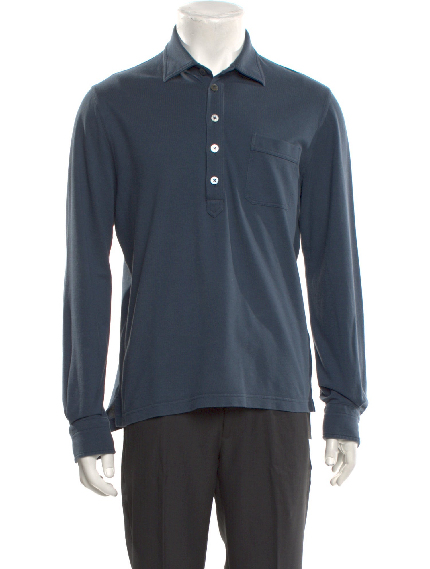 Tom Ford Collar Long Sleeve Polo Shirt