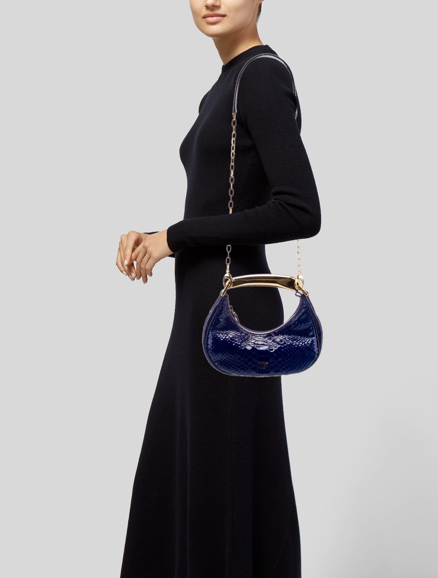 Tom Ford Embossed Leather Top Handle Bag