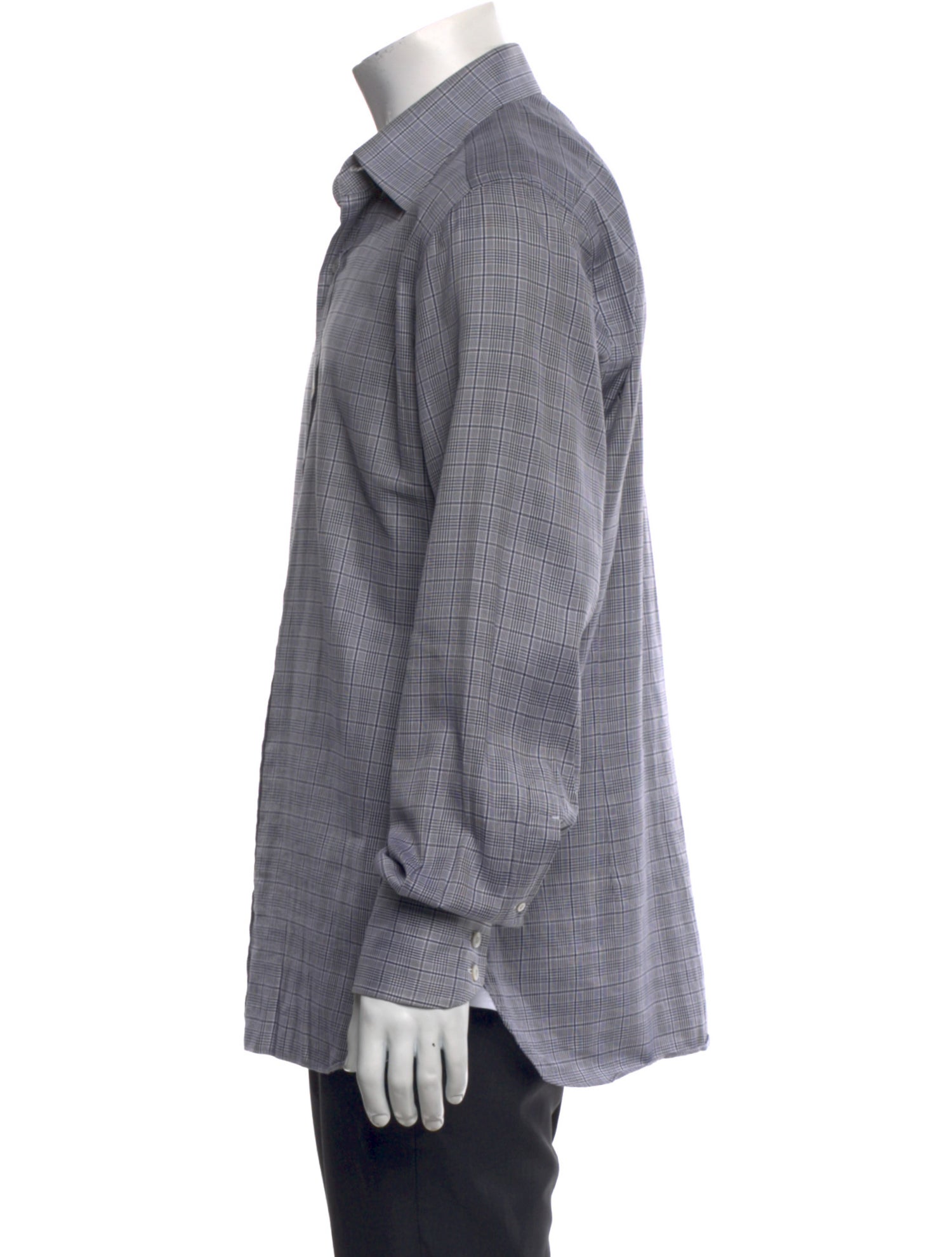 Tom Ford Plaid Print Long Sleeve Dress Shirt