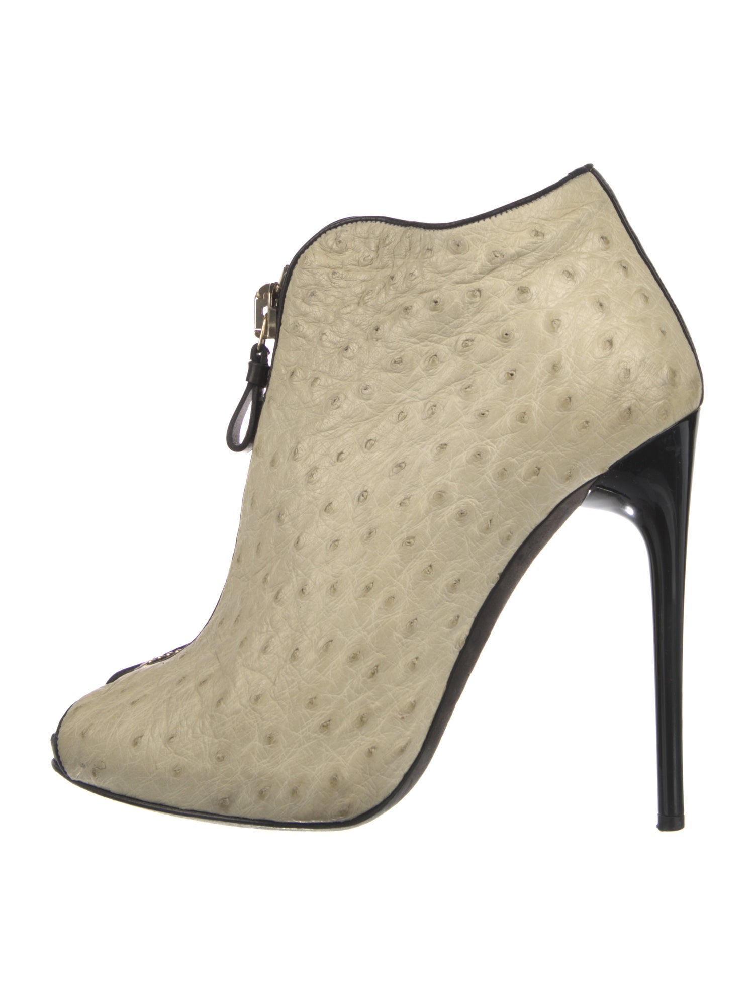 Tom Ford Ostrich Lace-Up Boots