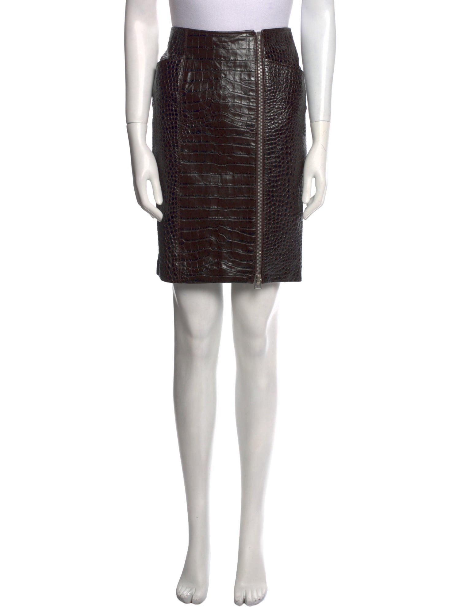 Tom Ford Lamb Leather Knee-Length Skirt w/ Tags