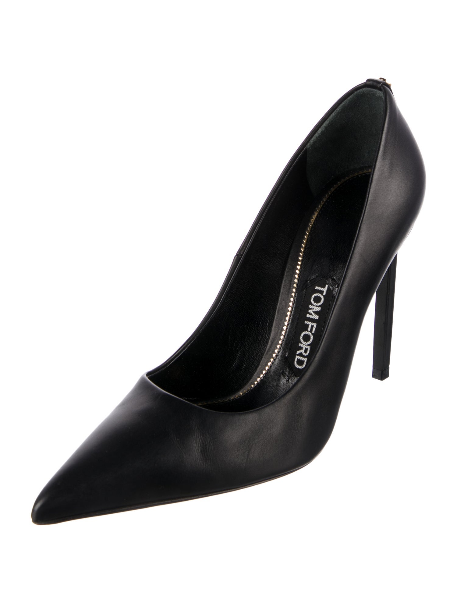 Tom Ford Black Calf Leather Bos Taurus High Heel Pumps