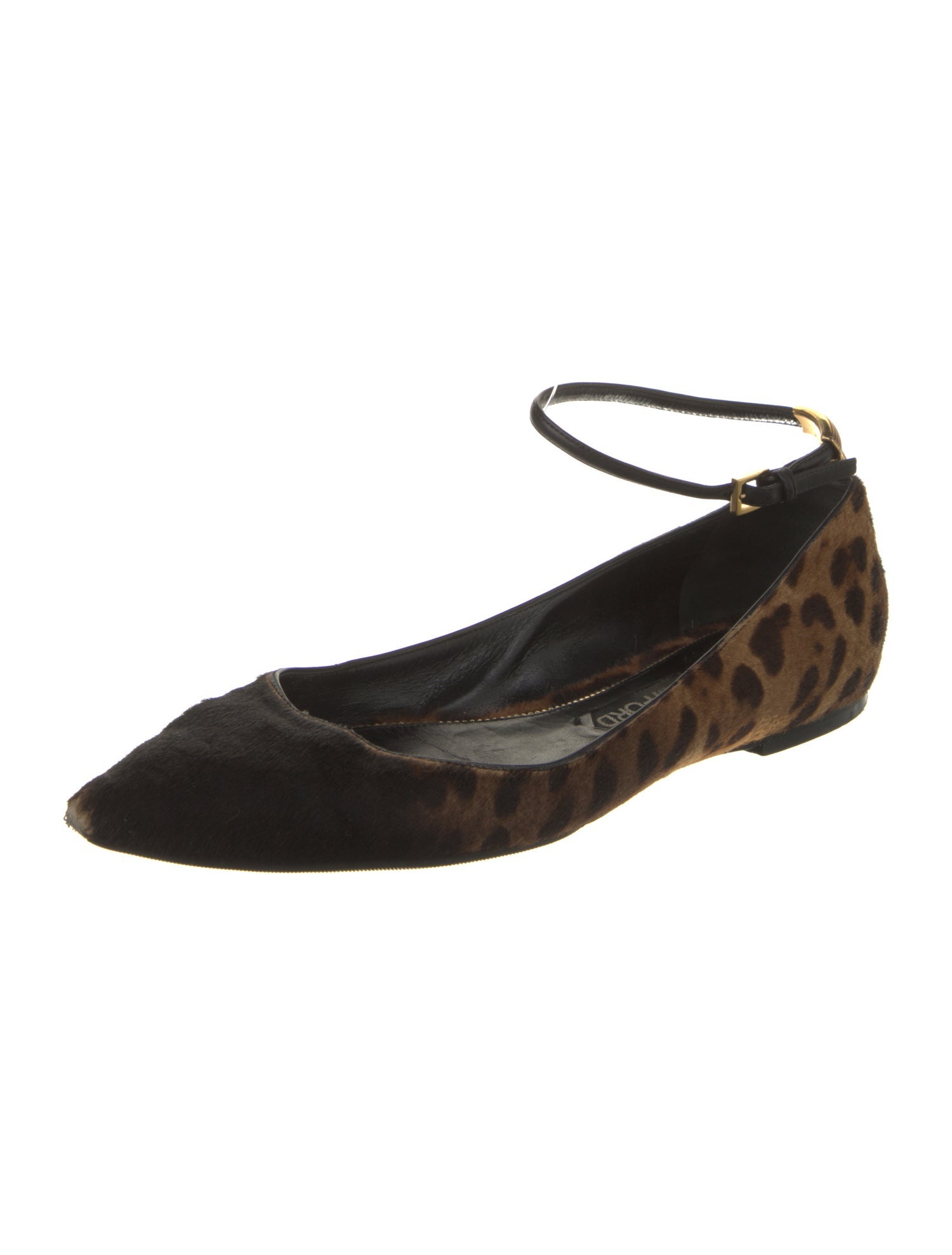 Tom Ford Ponyhair Animal Print Flats