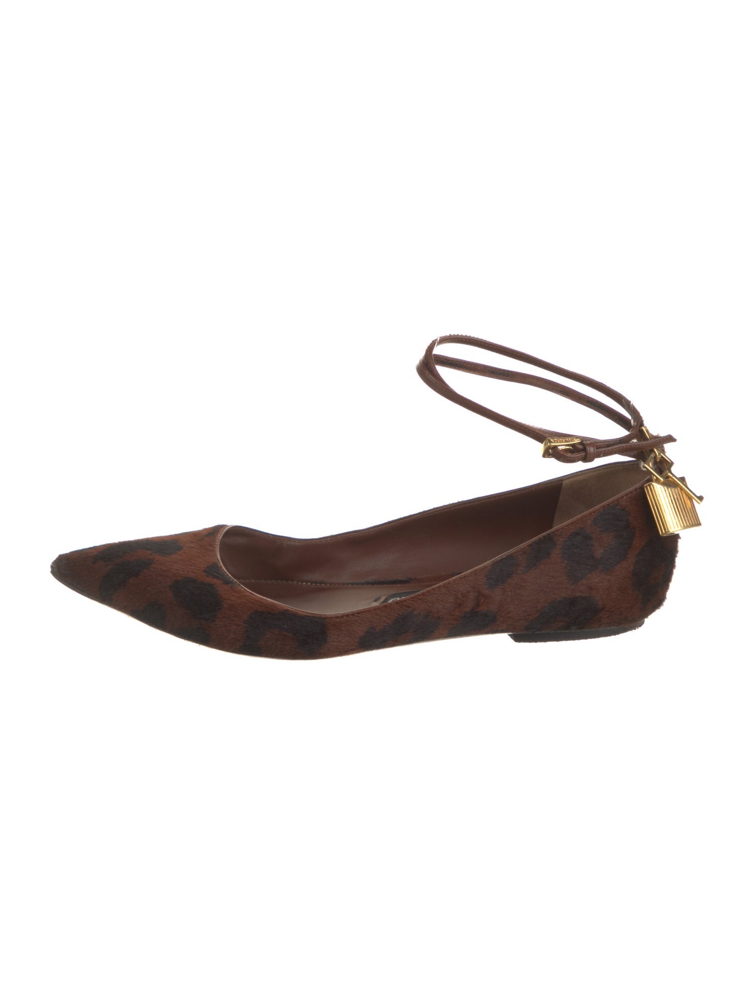 Tom Ford Ponyhair Animal Print Flats