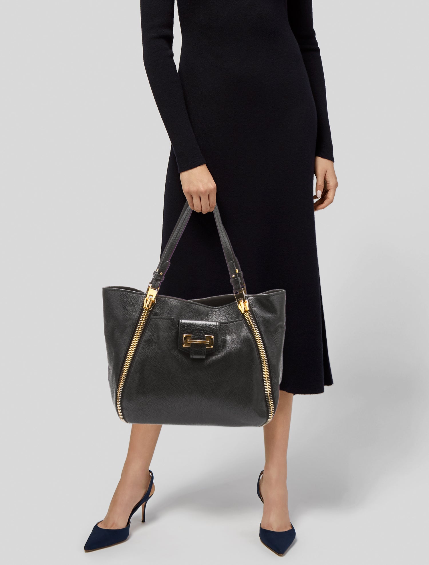 Tom Ford Leather Top Handle Bag