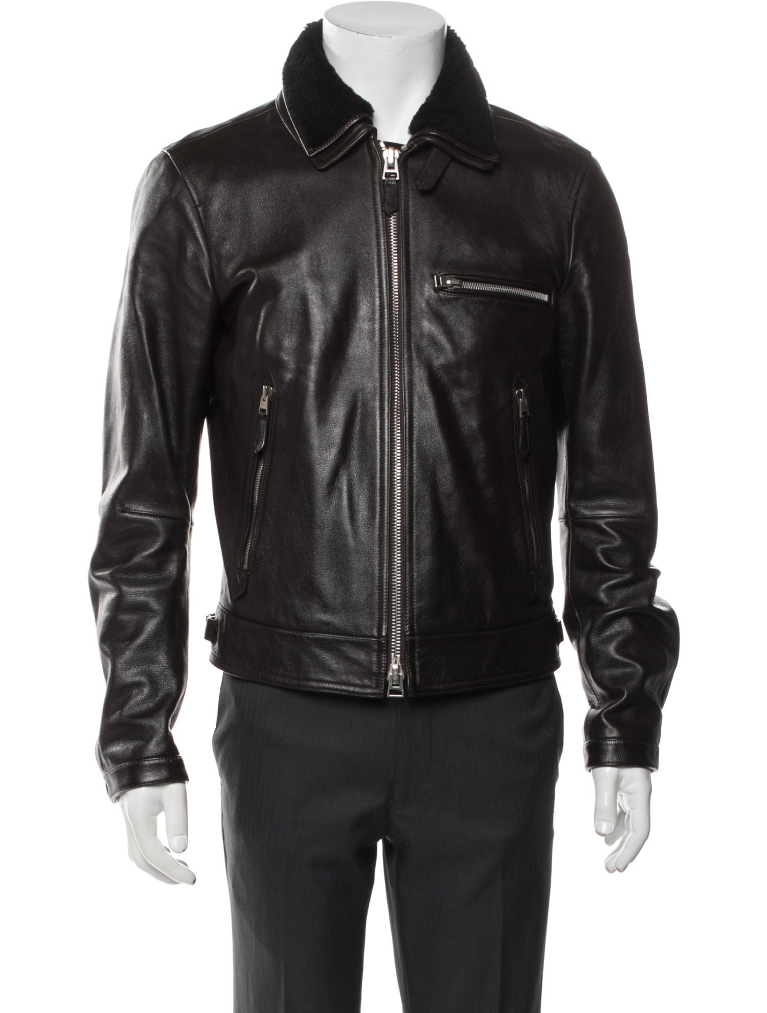 Tom Ford Calf Leather Moto Jacket