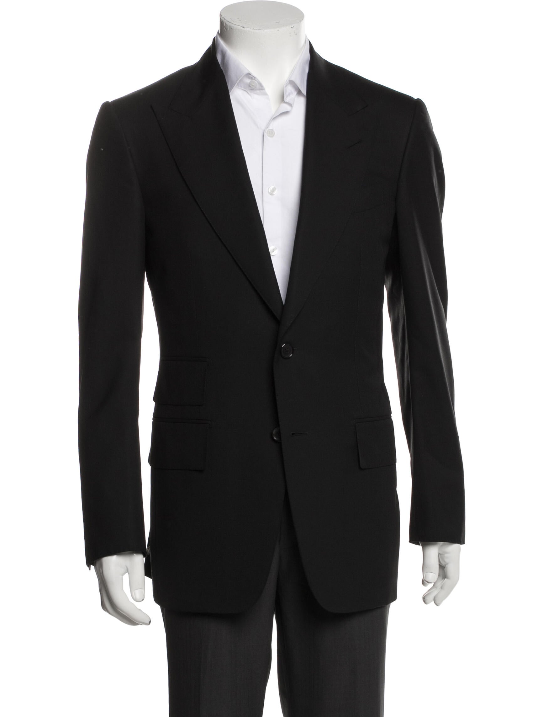 Tom Ford Wool Grosgrain Trim Blazer