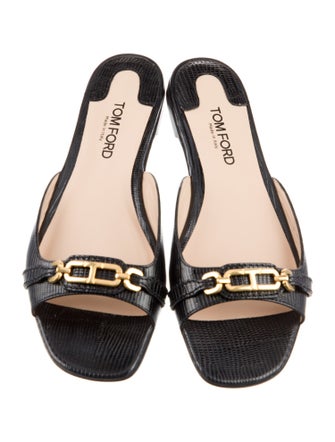 Tom Ford Embossed Leather Slides