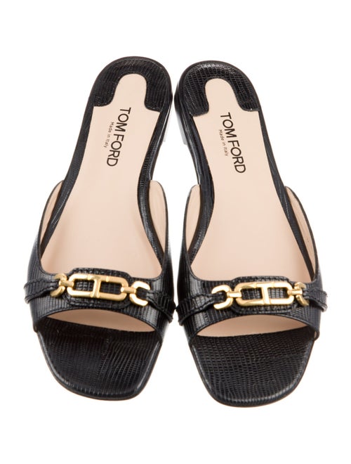 Tom Ford Embossed Leather Slides