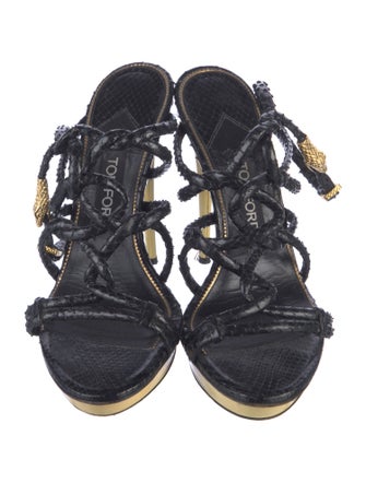 Tom Ford Snakeskin Sandals