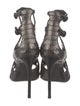 Tom Ford Leather Animal Print T-Strap Sandals