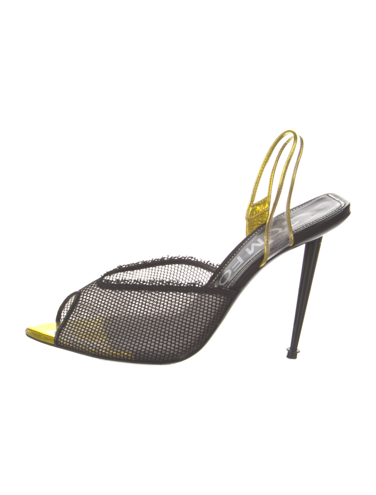 Tom Ford Mesh Printed Slingback Sandals