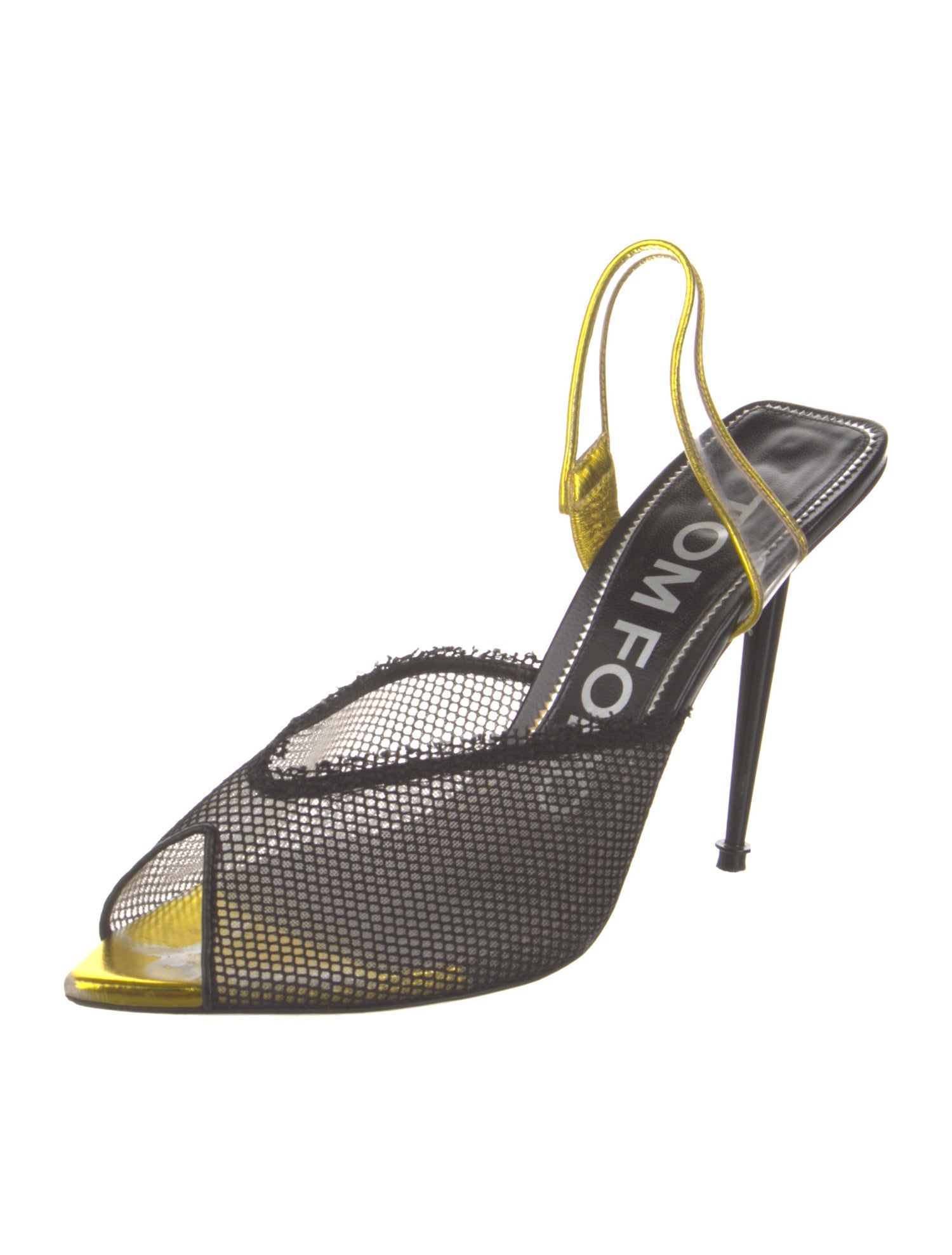 Tom Ford Mesh Printed Slingback Sandals