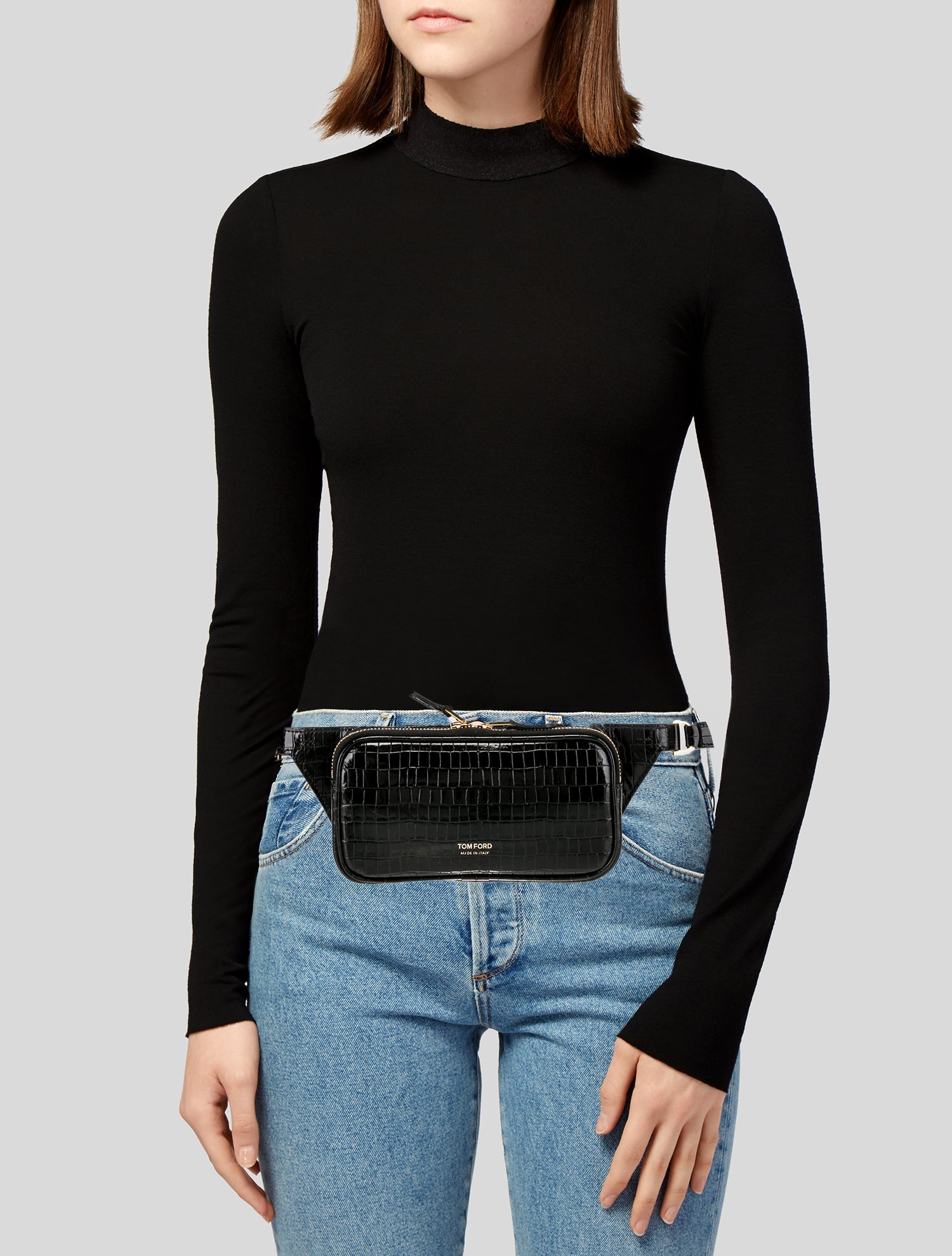 Tom Ford Embossed Leather Belt Bag