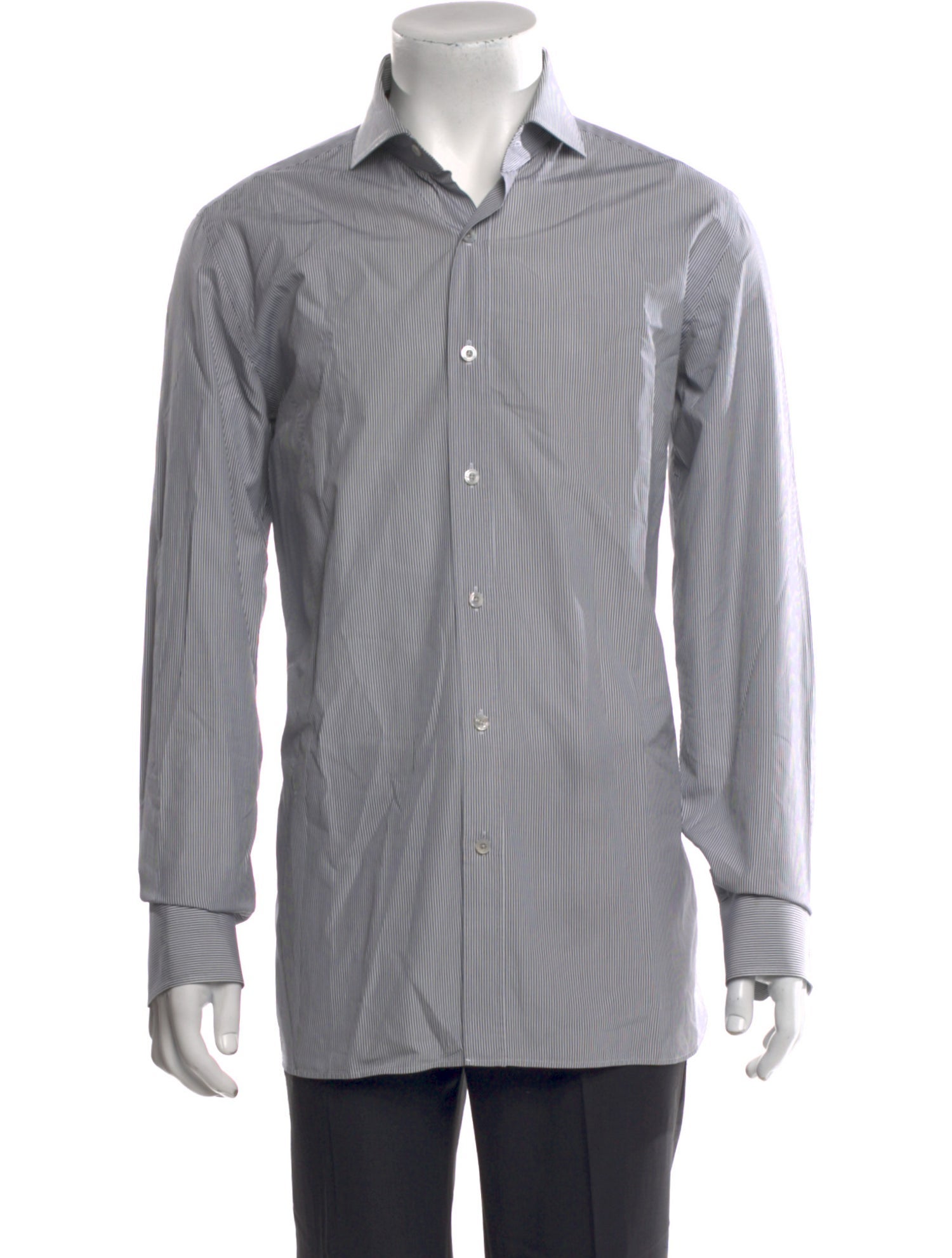 Tom Ford Striped Long Sleeve Dress Shirt