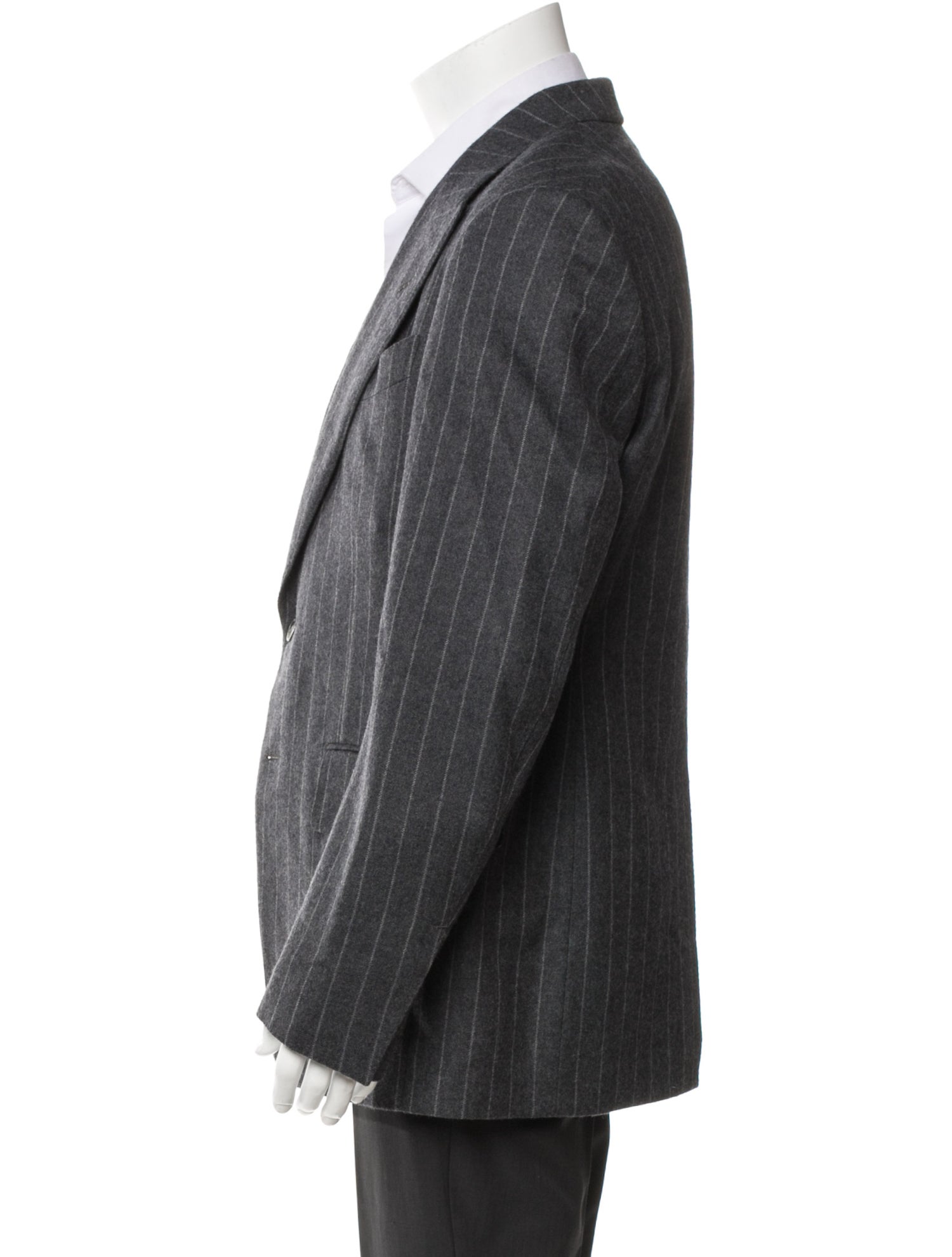 Tom Ford Wool Striped Peacoat
