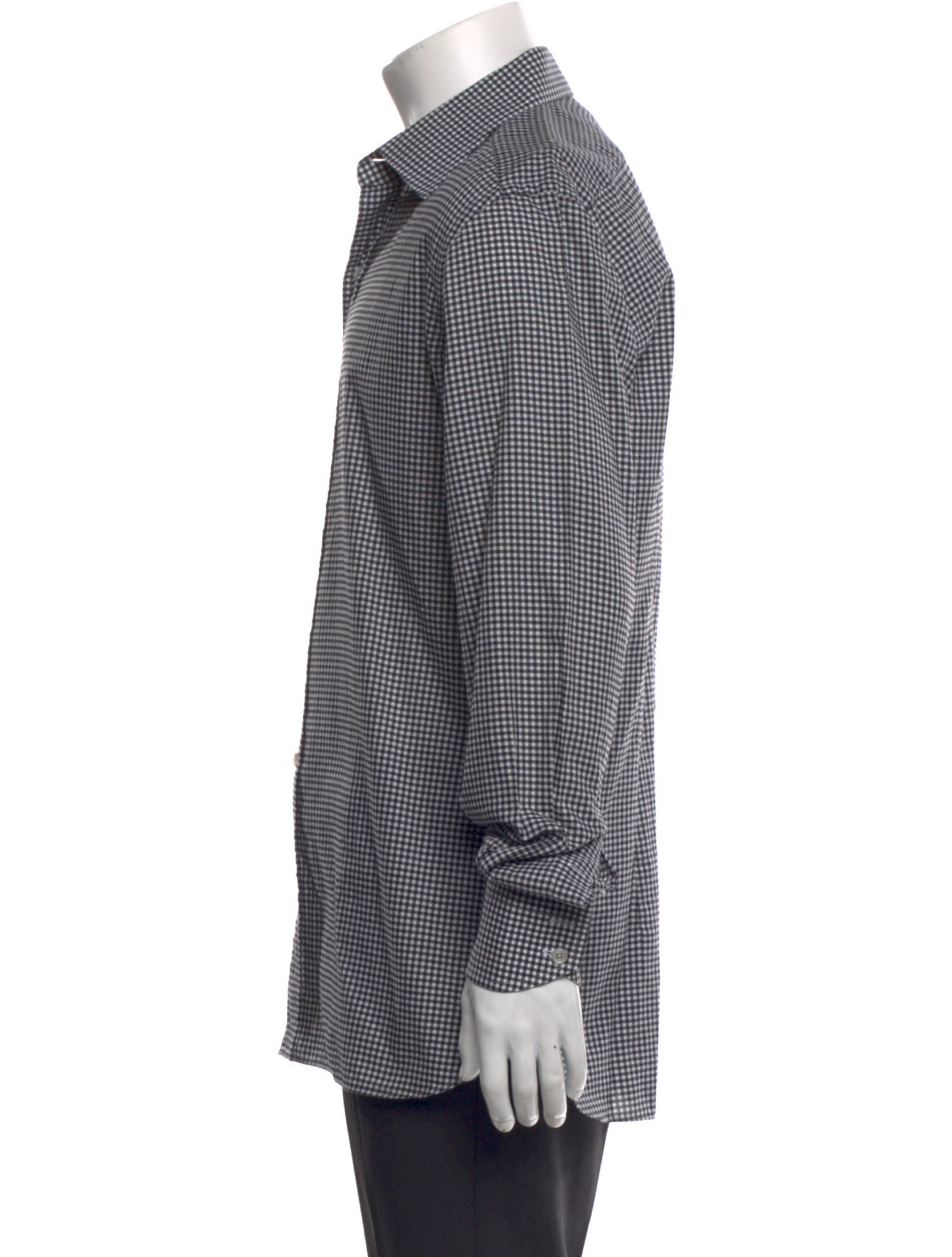 Tom Ford Vintage Plaid Print Dress Shirt