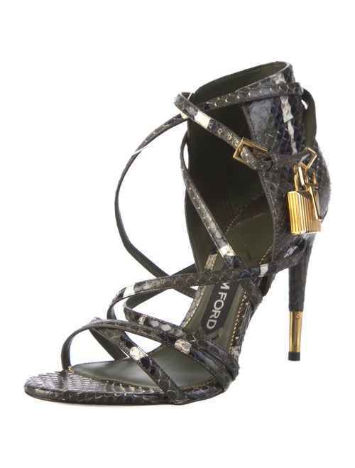 Tom Ford Snakeskin Animal Print Sandals