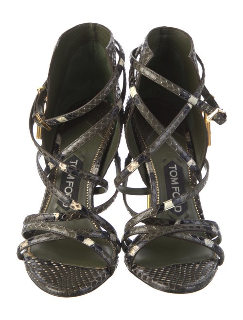 Tom Ford Snakeskin Animal Print Sandals
