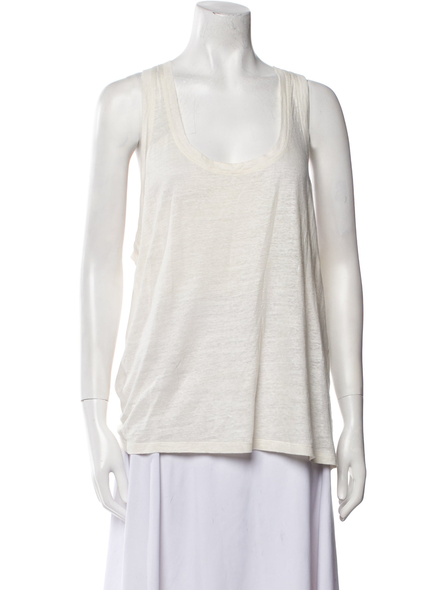 Tom Ford Linen Scoop Neck Top
