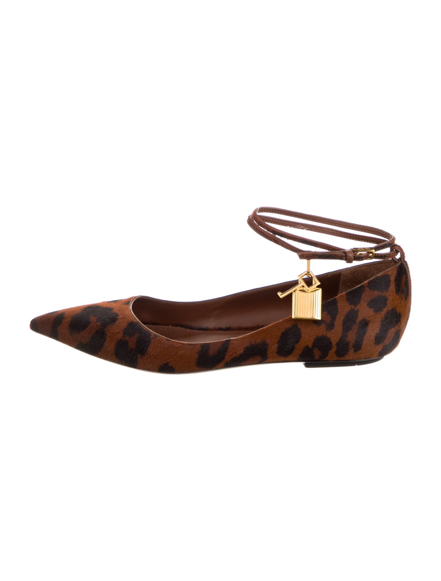 Tom Ford Ponyhair Animal Print Ballet Flats