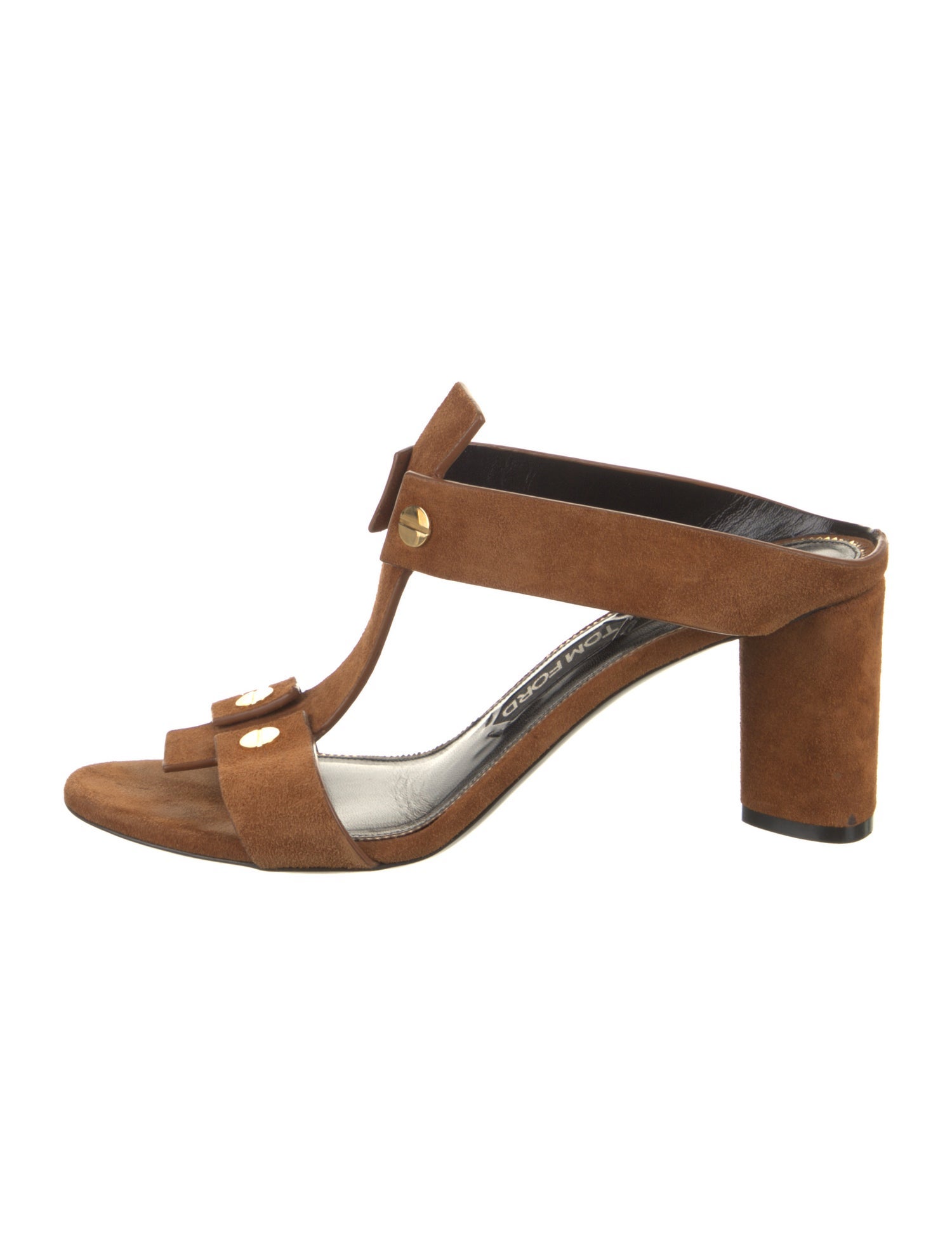 Tom Ford Suede T-Strap Sandals