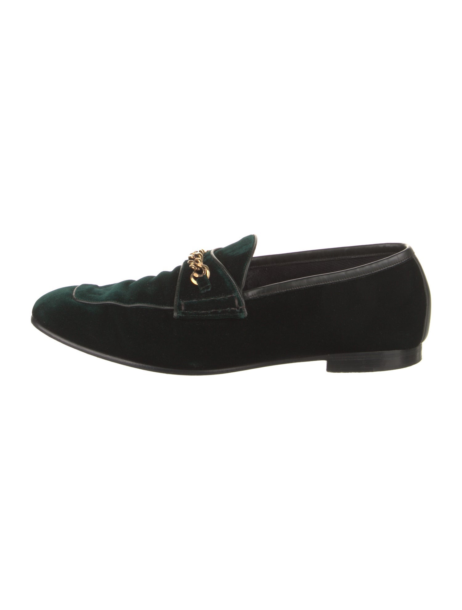 Tom Ford Velvet Chain-Link Accents Dress Loafers