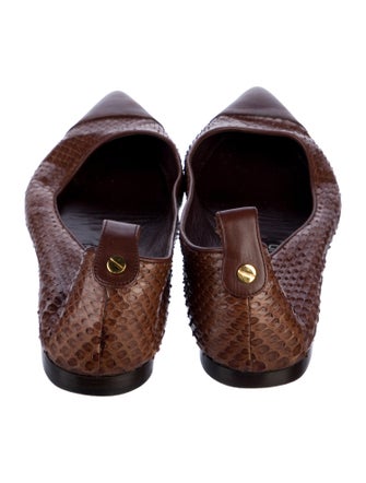 Tom Ford Snakeskin Animal Print Ballet Flats
