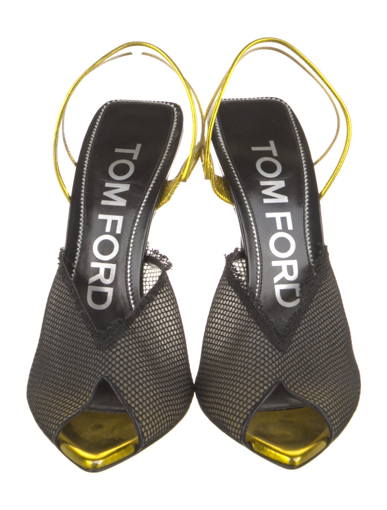 Tom Ford Mesh Mesh Accents T-Strap Sandals