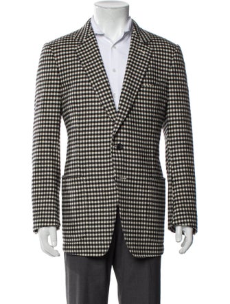 Tom Ford Wool Plaid Print Coat
