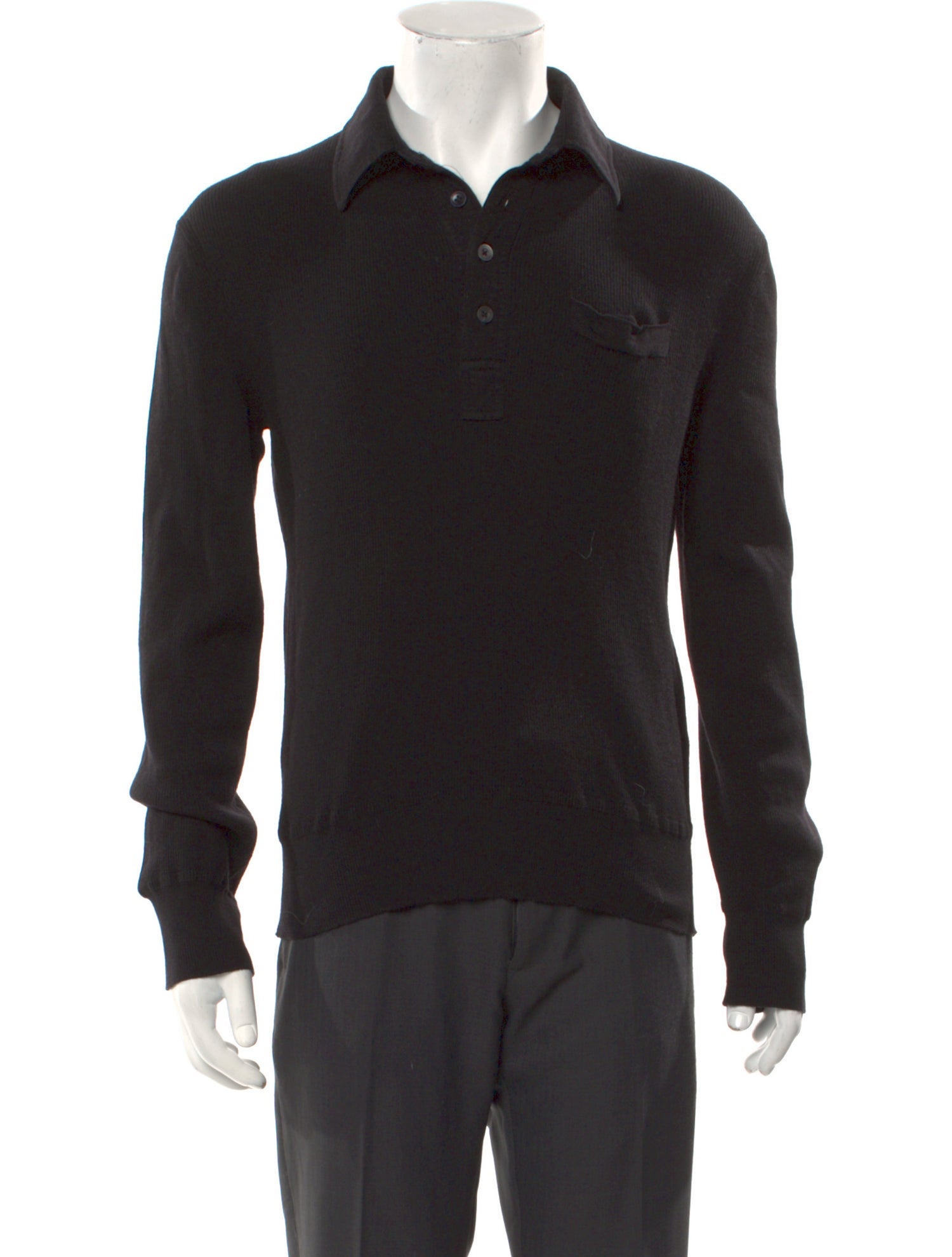 Tom Ford Wool Collar Polo Shirt