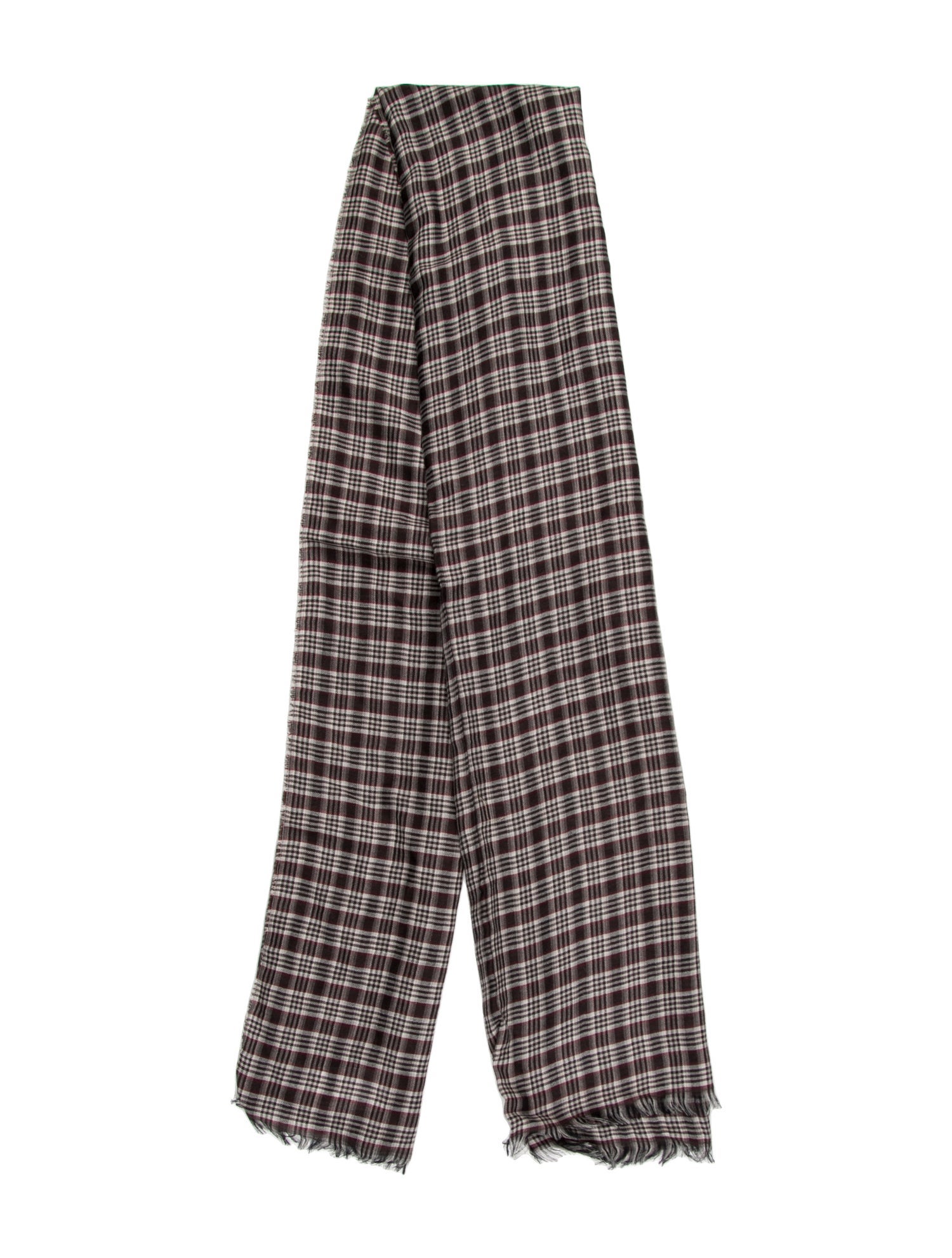 Tom Ford Plaid Print Scarf