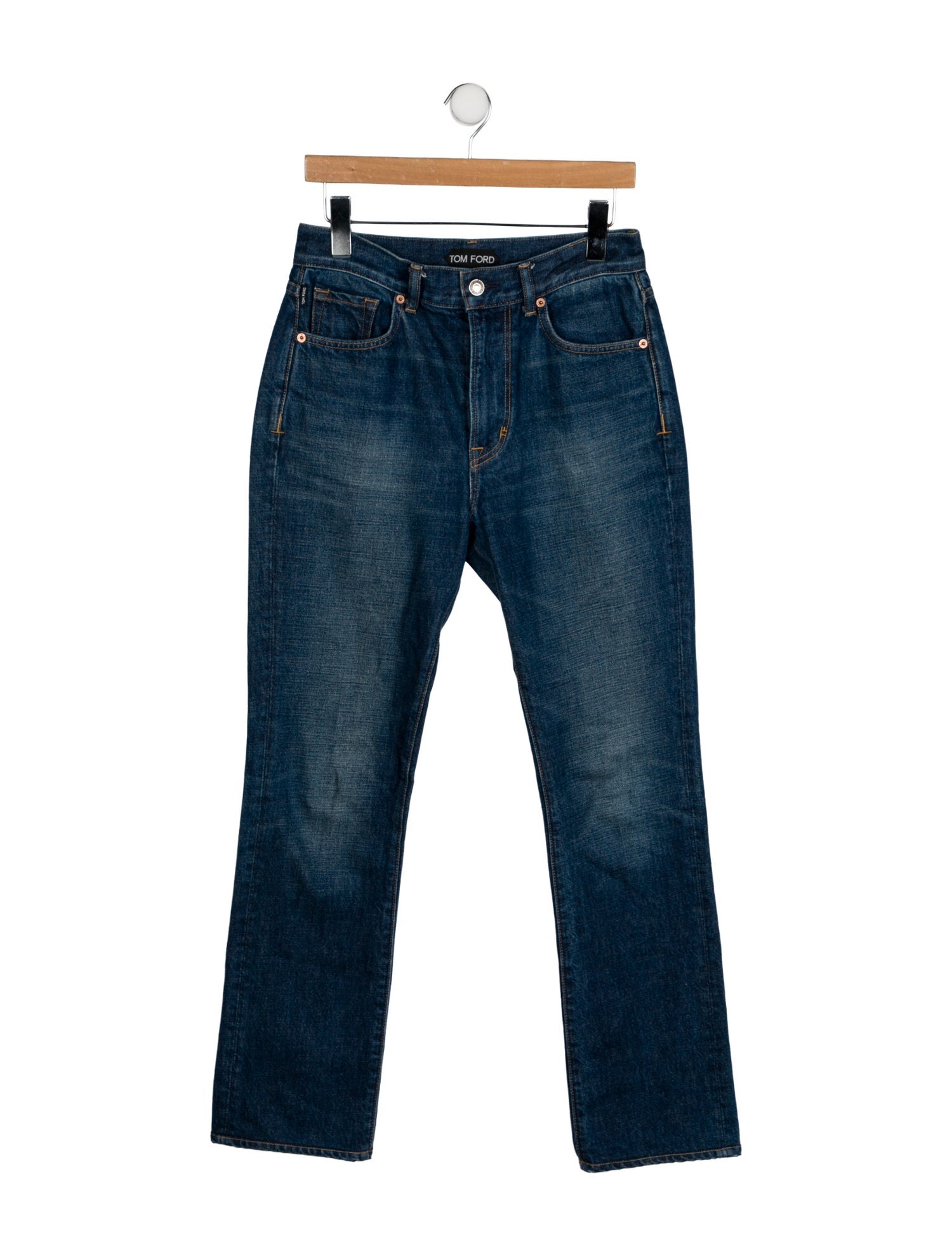 Tom Ford Mid-Rise Straight Leg Jeans