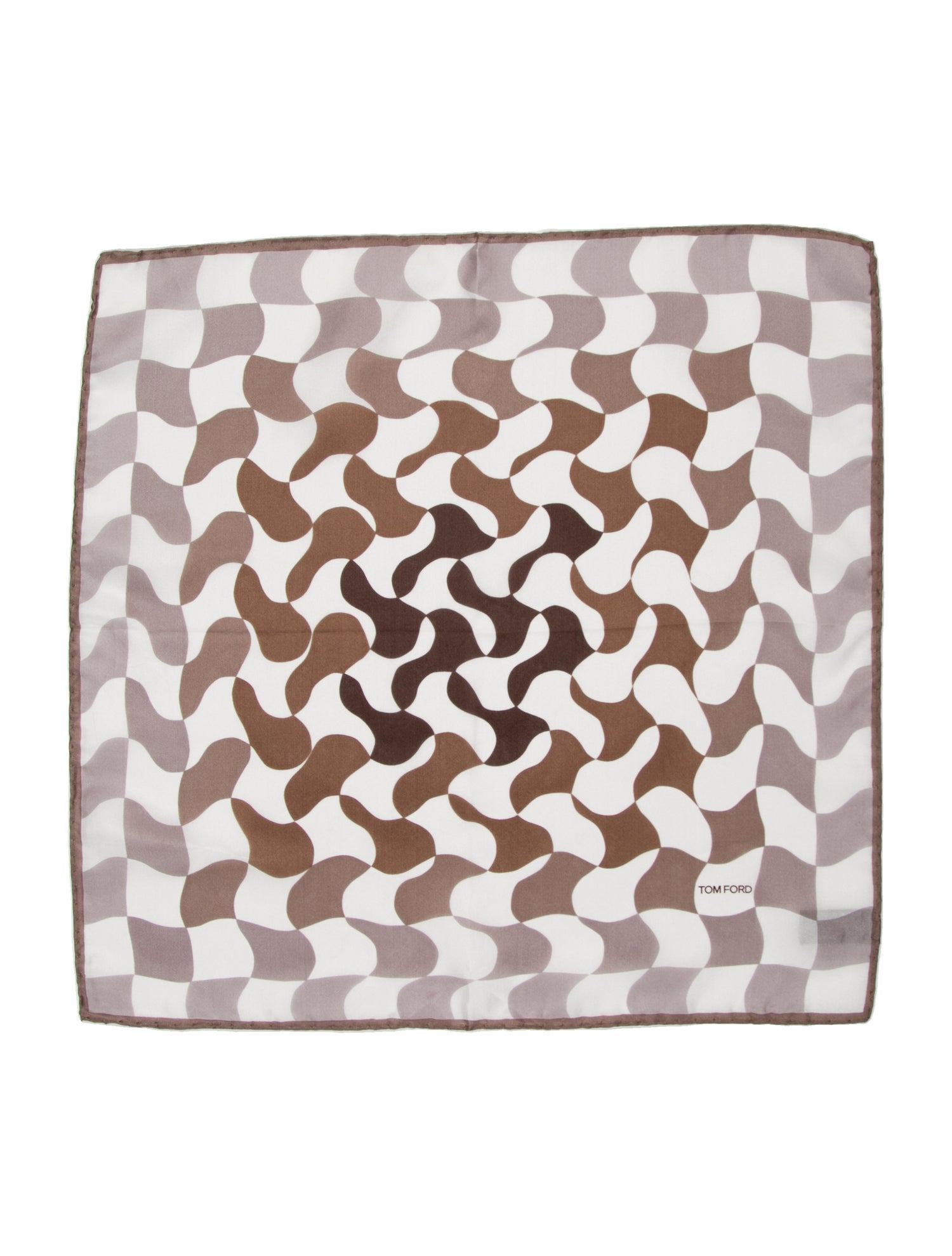 Tom Ford Patterned Silk Pocket Square w/ Tags