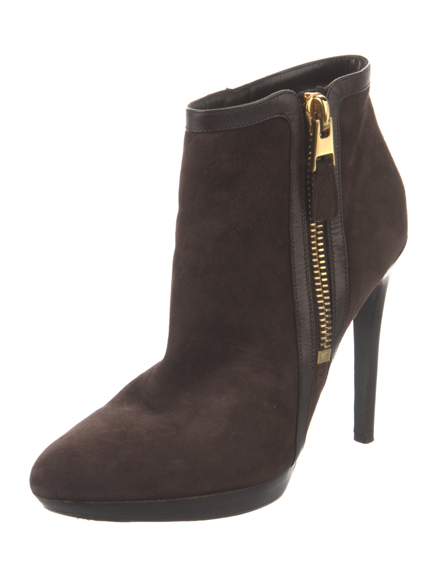 Tom Ford Suede Leather Trim Embellishment Boots